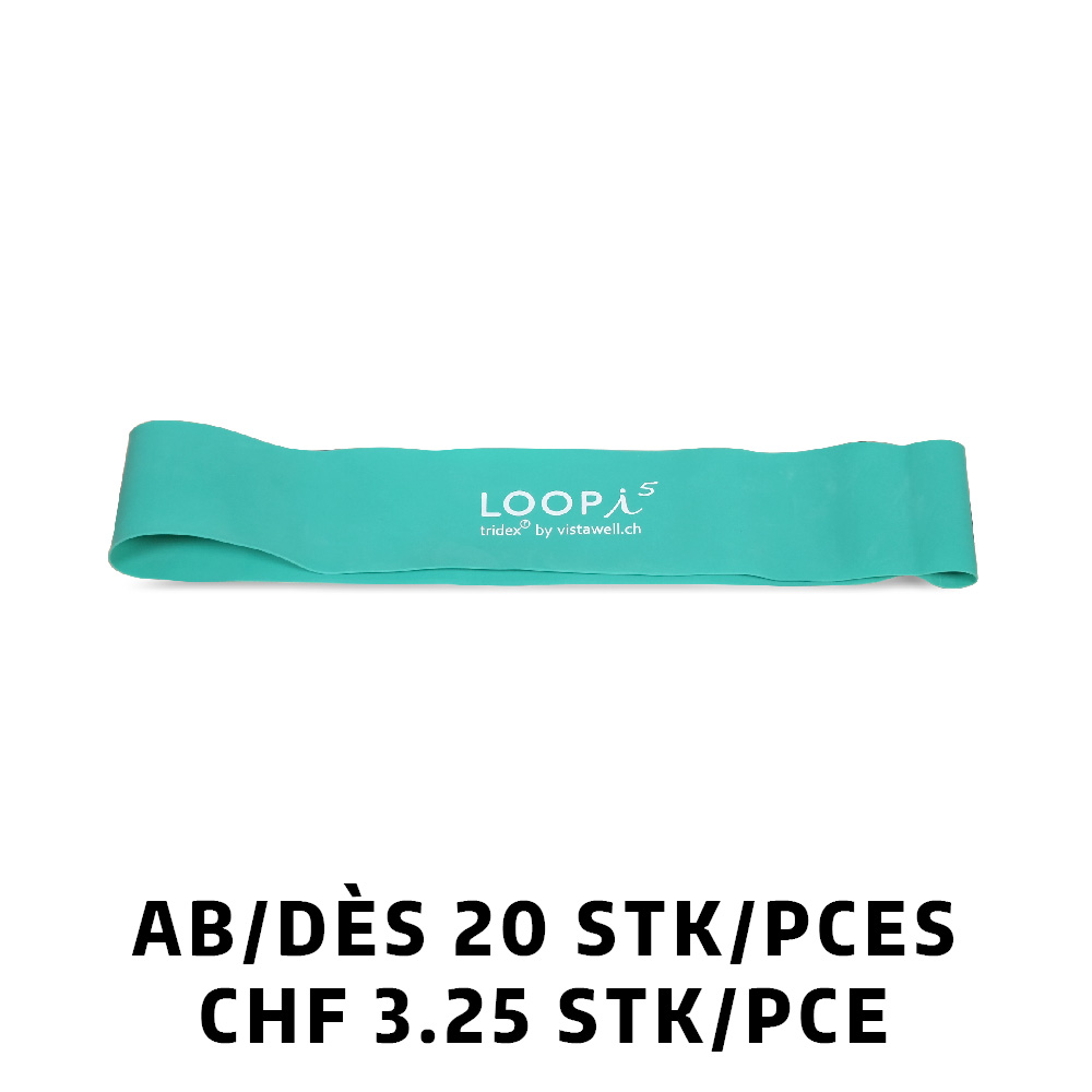 Loopi 5 - powerloop Latex vert/lot de 20 pièces