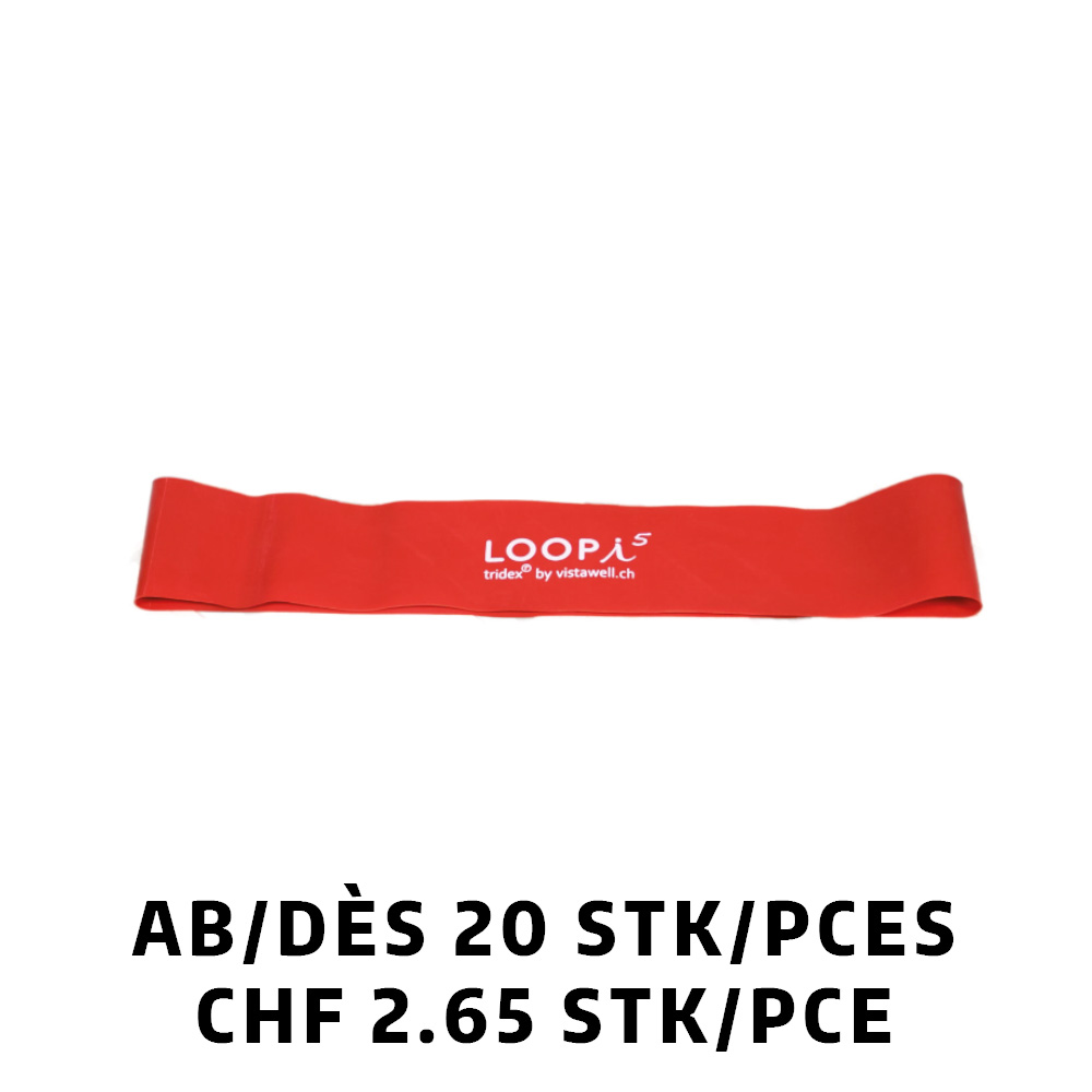 Loopi 5 - powerloop Latex rouge dès 20 pièces