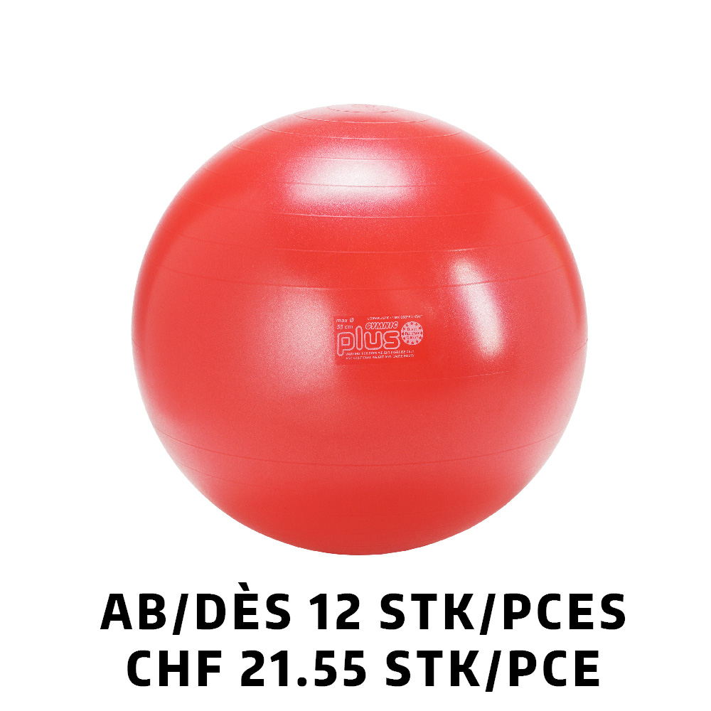 Ballon Gymnic Plus BRQ Ø55 cm rouge dès 12 pièces