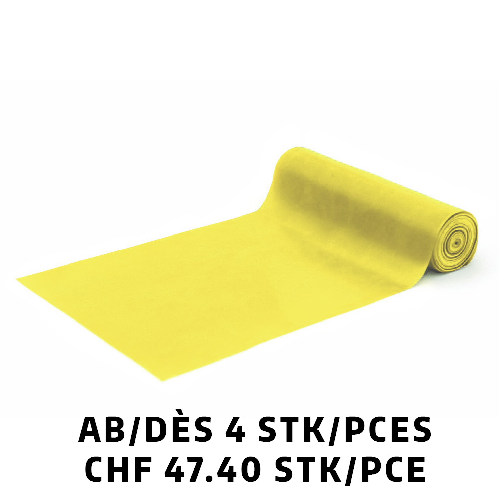 Bande en latex Tridex® 25m Jaune/Extra-Soft dès 4 pièces