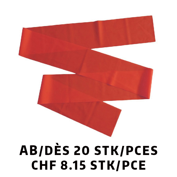 Latex Band rot Tridex® 2.5m - Sportset ab 20 Stück